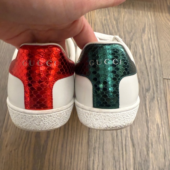 Gucci White Sneakers with Red Heart Detail - Picture 3 of 8